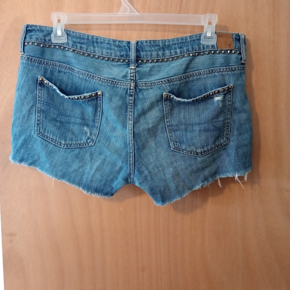 Studded Blue Denim Shorts - Picture 7 of 13